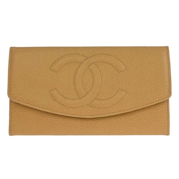 Chanel Beige Calfskin Wallet 196082 - Picture 1 of 7